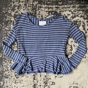 Free People long sleeve oversized peplum top XS